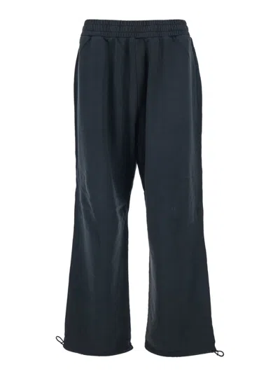 44 LABEL GROUP BLACK ELASTICATED TRACK PANTS