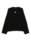 44 Label Group Logo-embroidered Frayed-edge Sweater In Multi