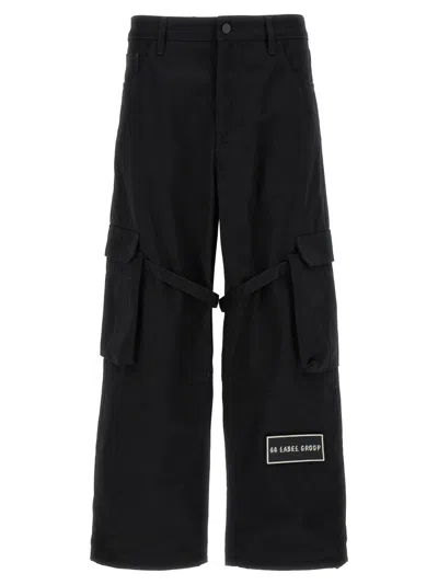 44 Label Group Cargo Pants Logo In Black