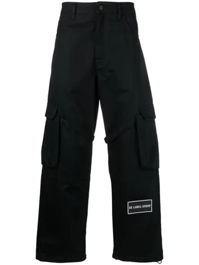 44 Label Group Trousers With Logo In Black