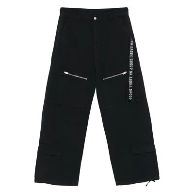 44 LABEL GROUP 44 LABEL GROUP BLACK TROUSERS - REGULAR & STRAIGHT-LEG TROUSERS MEN