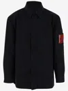44 Label Group Multipocketed Denim Jacket With Snap Buttons In Black