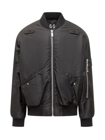 44 Label Group Bomber Nylon Jacket In Black