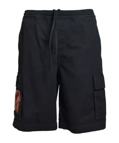 44 Label Group Cargo Bermuda Shorts With Logo In Black