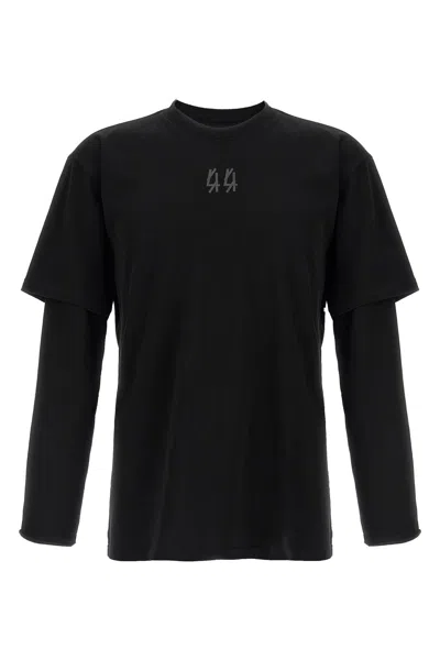 44 Label Group Classic Double Sleeve T-shirt In Black