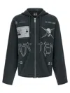 44 Label Group Commission Raw-cut Zip Hoodie In Multi