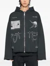 44 Label Group Commission Raw-cut Zip Hoodie In Green