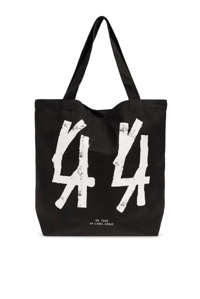 44 Label Group Concrete Cotton Tote Bag In Black