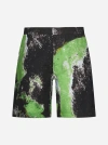 44 Label Group Corrosive Carpenter Bermuda Shorts In Black,grunge Green