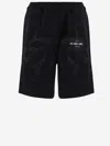 44 Label Group Smoke Bermuda Shorts In Black Cotton In Black
