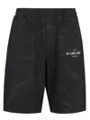 44 Label Group Smoke Bermuda Shorts In Black Cotton In Black