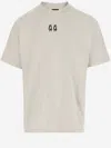 44 Label Group T-shirt In Dirty White Crinkled 44 Blk