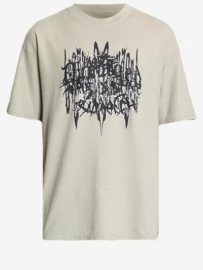 44 Label Group Cotton T Shirt With Print In Neutral