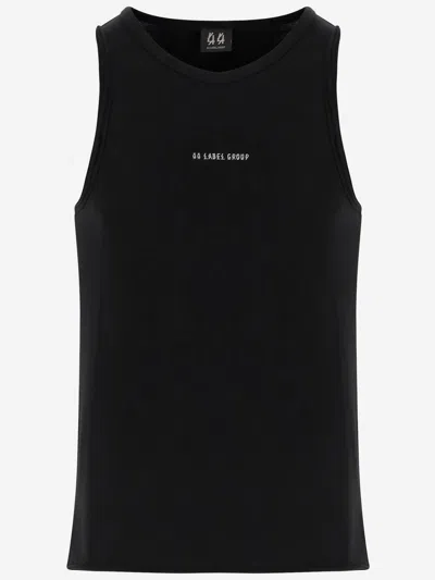 44 Label Group Cotton Tank Top With Logo In Black