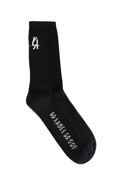 44 Label Group Cotton Yarn Socks In Black