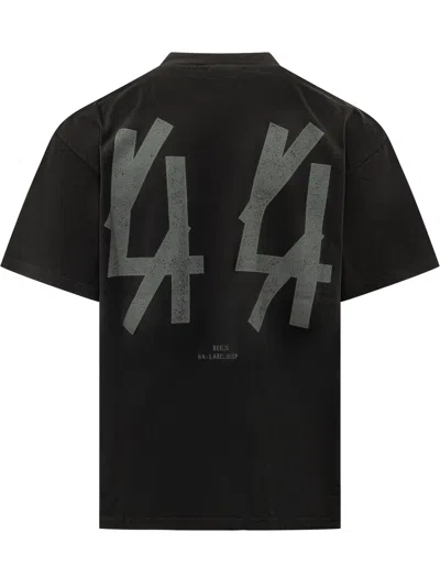 44 Label Group Creative Stampaint T-shirt In Black-blacklisted Antracite