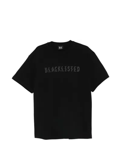 44 Label Group Crew Neck Short Sleeve T-shirt For Men In Black