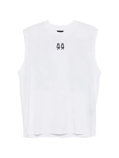 44 Label Group Crew-neck Sleeveless Vest In White