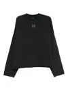 44 Label Group Crew-neck Sweatshirt In Black