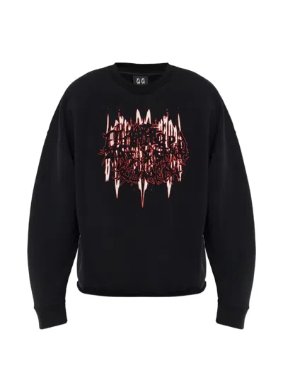 44 Label Group Crew-neck Sweatshirt In Black