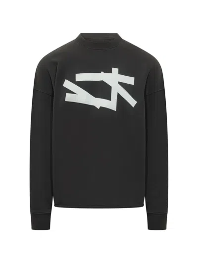 44 Label Group Crew-neck Sweatshirt In Black