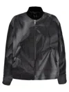44 Label Group Grey Bomber Jacket In Black