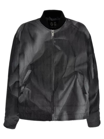 44 Label Group Crinkle Bomber Jacket In Gris