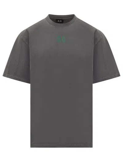 44 Label Group Dark Grey Logo T-shirt In Gray