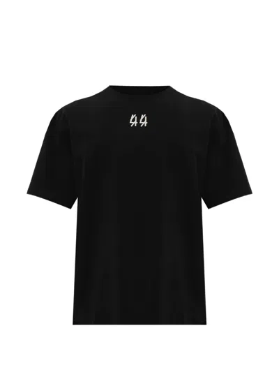 44 Label Group Darkened Skull Logo-print Graphic-back T-shirt In Multi