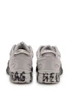 44 Label Group Distressed Effect Sneakers With Mesh Inserts In Multi