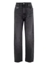 44 Label Group Cotton Jeans With Vintage Details In Black