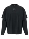 44 Label Group Double Sleeve' T-shirt In Black