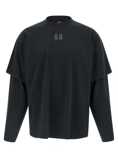 44 Label Group Double Sleeve' T-shirt In Black