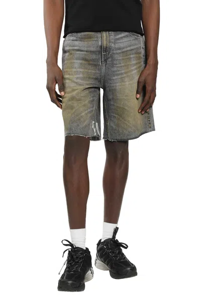 44 Label Group ''drag Me To Hell'' Denim Shorts In Gray