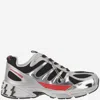 44 Label Group Dragger Sneakers In Silver Leather And Fabric In Black/grey