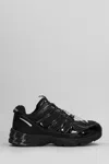 44 Label Group Dragger Sneakers In Black Leather And Fabric