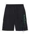 44 Label Group Drawstring Cargo Shorts In Black