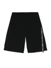 44 Label Group Drawstring Cargo Shorts In Black