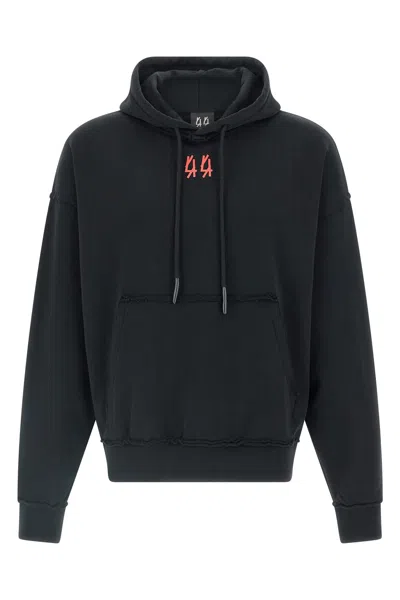 44 Label Group Black Red Graphic Print Hoodie