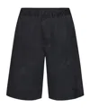 44 Label Group Embossed-logo Knee-length Shorts In Black