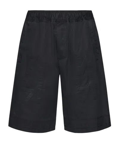 44 Label Group Embossed-logo Knee-length Shorts In Black