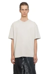 44 Label Group Logo-embroidered Cotton T-shirt In Neutrals