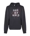 44 Label Group Men Cotton Sweatshirt With Frontal And Back Logo Print In Black