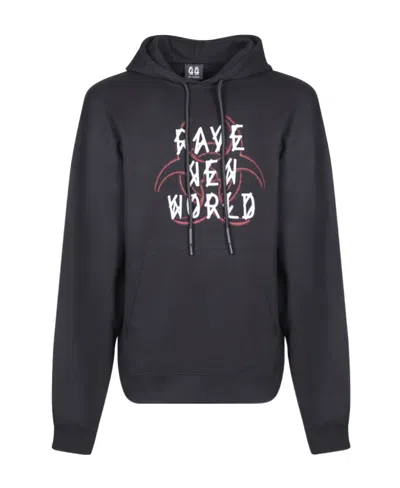 44 LABEL GROUP FALLOUT LOGO-PRINT COTTON HOODIE
