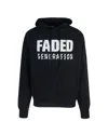 44 Label Group Faded Gen Cotton Hoodie With Drawstring Hood