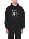 44 Label Group Men Cotton Sweatshirt With Frontal And Back Logo Print In Black