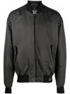 44 Label Group Flame Logo-print Bomber Jacket In 灰色