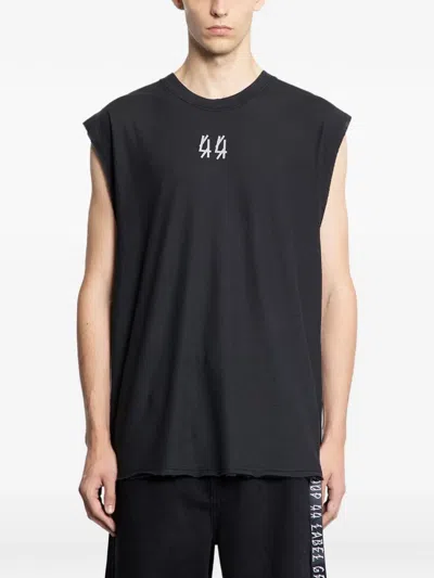 44 Label Group Graff Jersey Sleeveless Top In Black