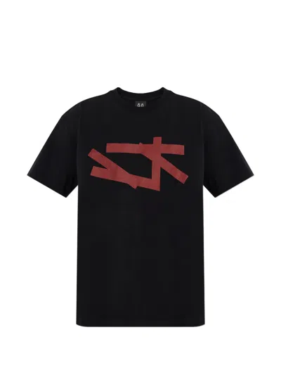 44 Label Group Graphic Crew-neck T-shirt In Black