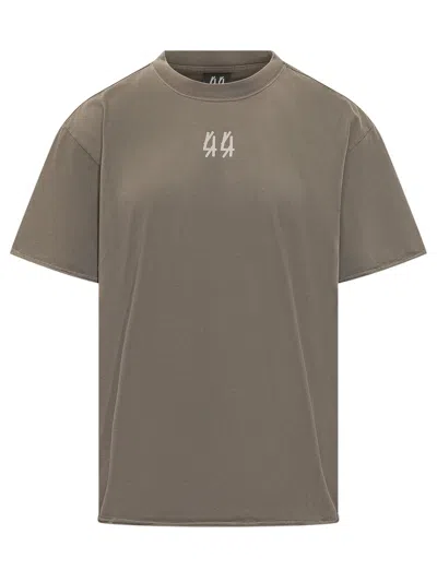 44 Label Group Graphic Logo T-shirt In Granite-44 Stamp Dirty White